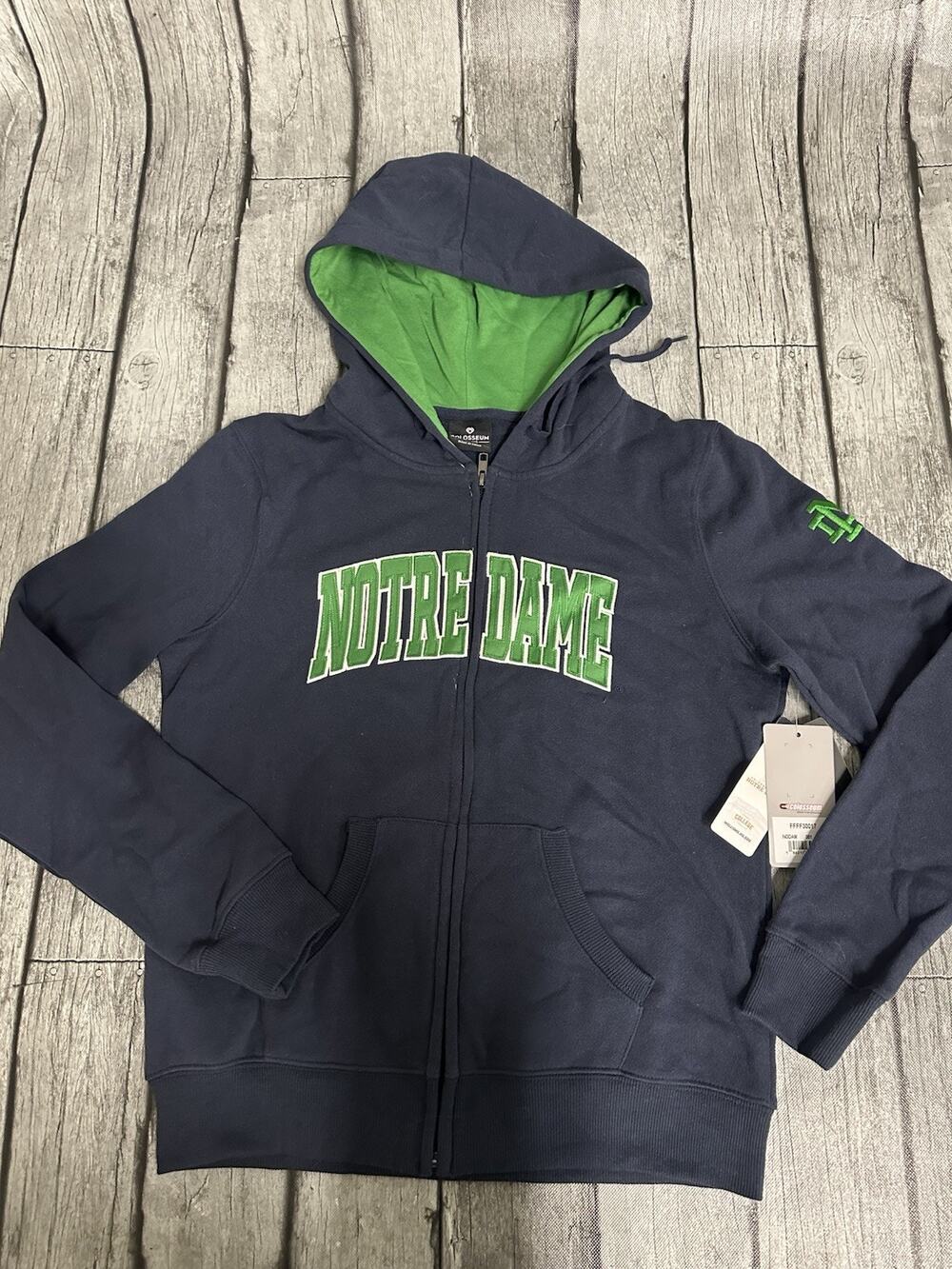 NWT Women’s Notre Dame Fighting Irish Navy Jacket Full Zip Colosseum Small